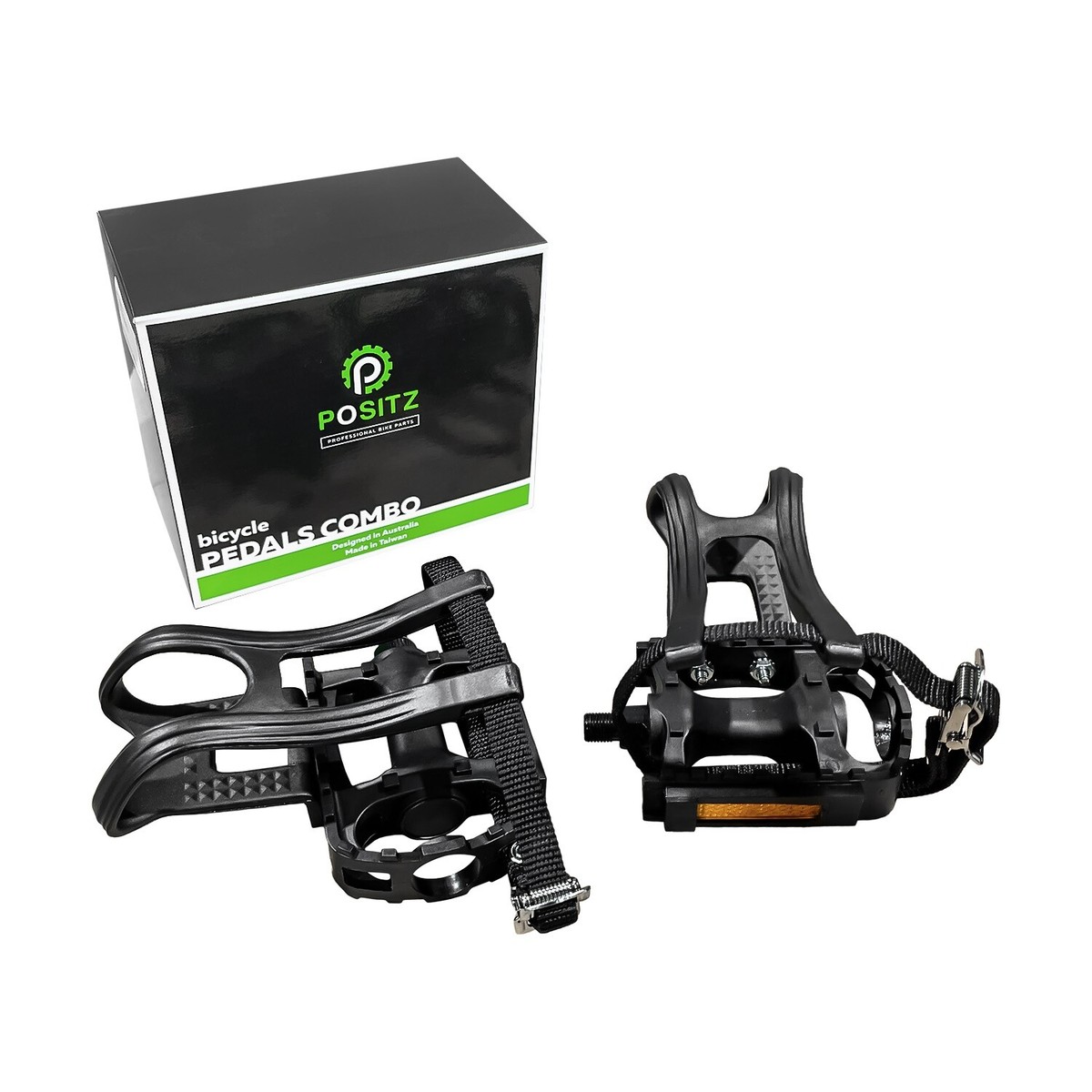 Positz City Bike Pedals Toe Clips Straps for Indoor Cycling/Outdoor Cycling  9/16