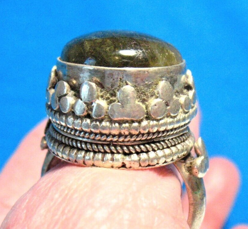 STERLING SILVER LABRADORITE DRAMATIC RING SIZE 7.… - image 3