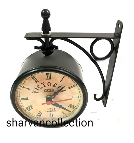 Victoria Station Double Sided Railway Clock Functional Clock Home Decor Vintage - Picture 5 of 5
