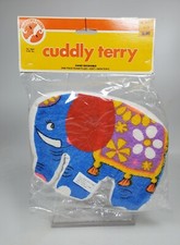 Vintage Sanitoy Elephant Terry Cloth Toy from K-mart New Old Stock Age 0-36 mo