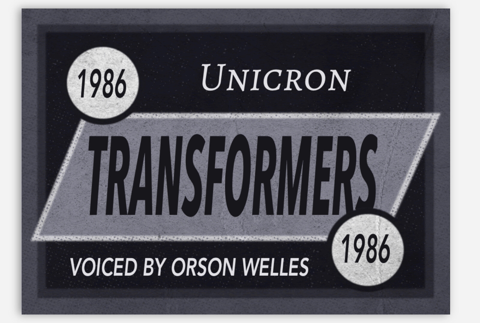 UNICRON TRANSFORMERS MOVIE 1986 ORSON WELLES CUSTOM MADE VINTAGE RETRO