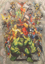UNIVERSAL STUDIOS MARVEL SUPER HERO ISLAND AVENGERS NEW VINTAGE XL PROMO SHIRT