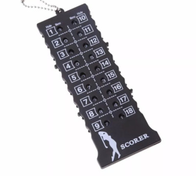 GOLF SCORE CLICK COUNTER 18 HOLE SCORE CARD COUNTER + CARABINER BAG ...