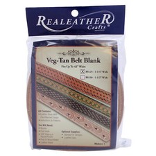 BS150-00 Tooling Belt Strips Blank Leather Strap with Pre Cut Buckle Slots 1....