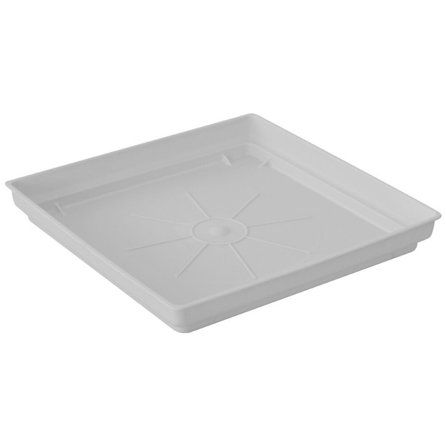 2 Plastic Square Plant Pot Saucer Water Tray Base Planter