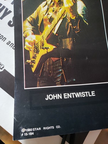 Vintage early rock band Poster THE WHO 1980 John, Kenny, Pete, Roger - Picture 12 of 13