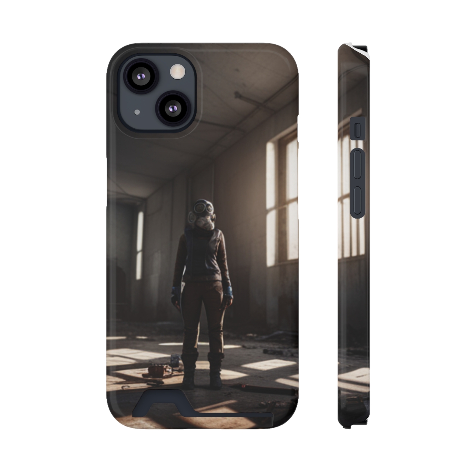 Slim Protective Phone Case with Built-in Card Holder  -image