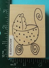 BABY STROLLER / CARRIAGE Rubber Stamp by Endless Creations