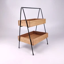 Target Mini Coffee Pods 2 Tiered Tray Cart 10"x 6 1/2"x5" Kitchen Decor