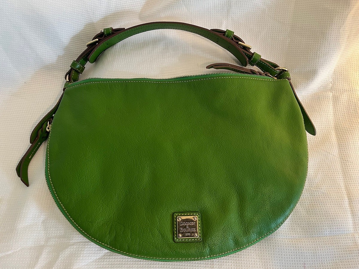 Authentic Vintage Dooney Bourke Signature Luna Green Satchel Handbag