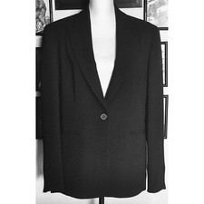 Jones New York Collection-Black-Notched Collar Blazer Suit Jacket-Womens Size 10