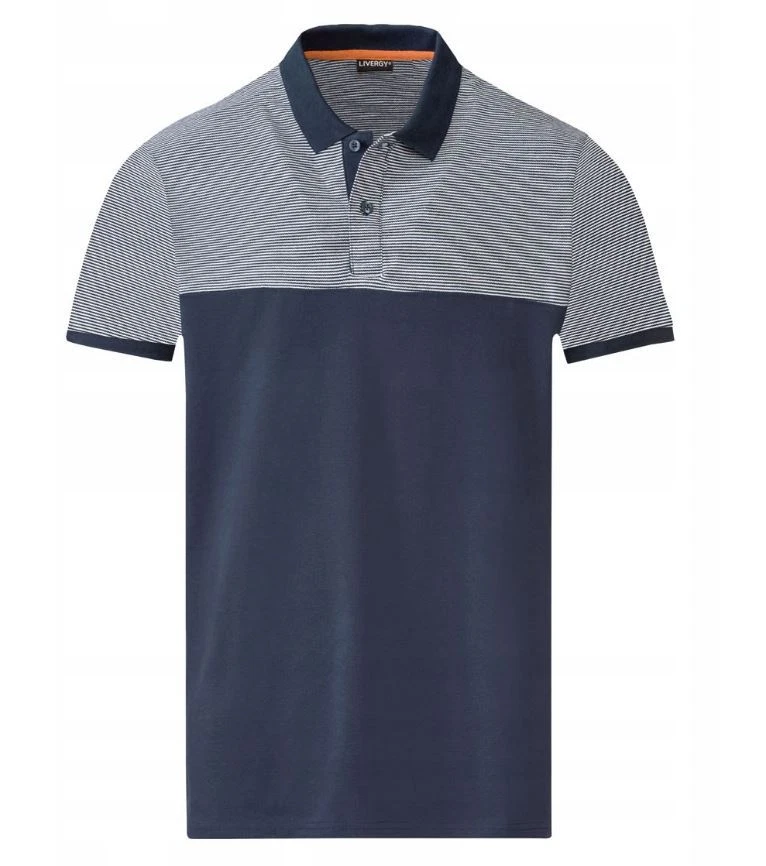 Livergy Polo Slim Fit gestreift blau S (44/46) schmale Passform Baumwolle kurzär - Bild 1 von 1