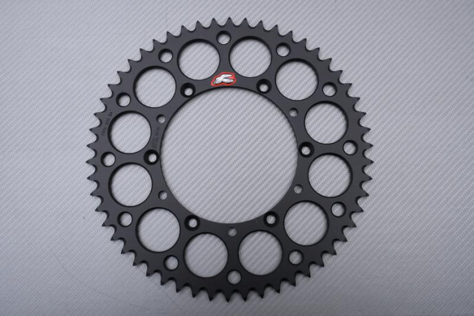 Couronne Renthal Ultra Light 54 dents pas 520, transmission racing en alu noir Suzuki RMZ