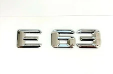 #1 CHROME E63 REPLACEMENT FOR MERCEDES REAR TRUNK EMBLEM BADGE NAMEPLATE DECAL