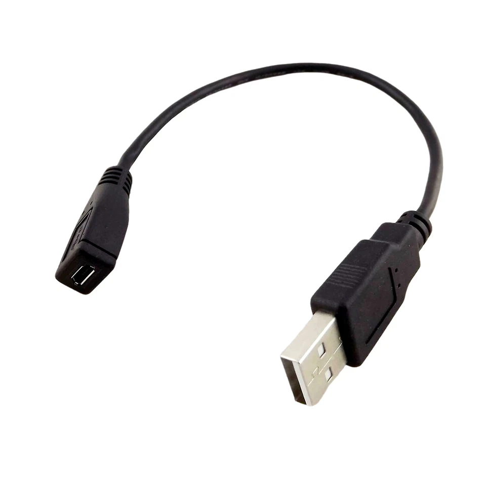 10x USB 2.0 A Male To Micro 5 Pin USB Female Charging Data Converter Cable 25cm - Image 2 of 4