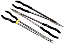3pcs 16" Long Nose Pliers set Straight Long Nose 20 Round End Plier Tool
