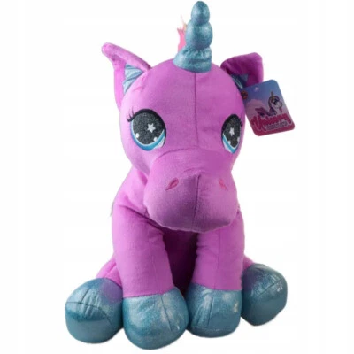 H. GROSSMAN LIMITED Einhorn Kuscheltier groß 45 cm lila Plüschtier mit Glitzerdetails schön weich ♥