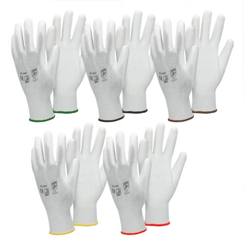 Guantes de trabajo guantes mecánicos 24 pares de guantes blancos S-XXL - Imagen 1 de 1
