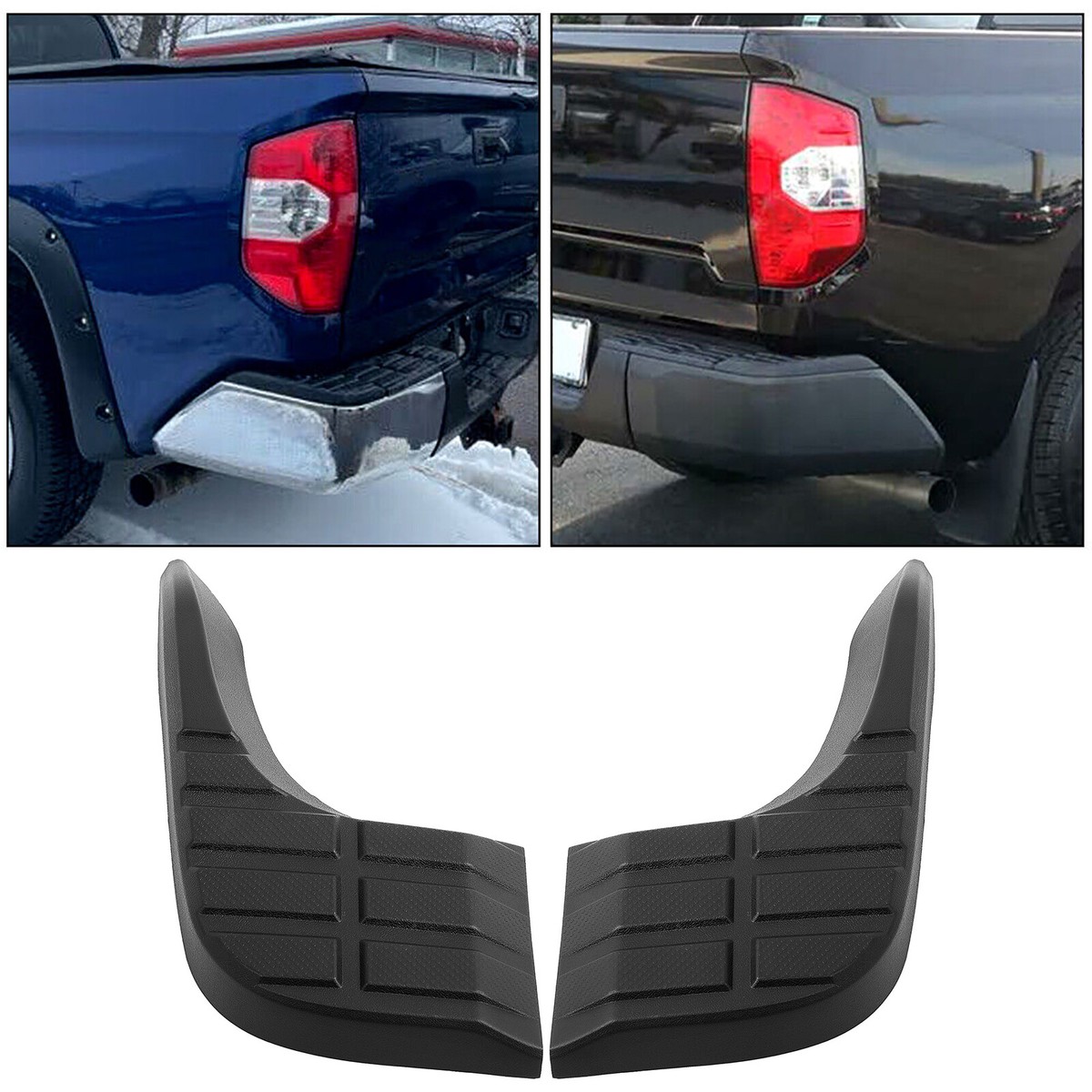 2pcs Rear Bumper End Cap Cover Step Pad For Toyota Tundra 2014