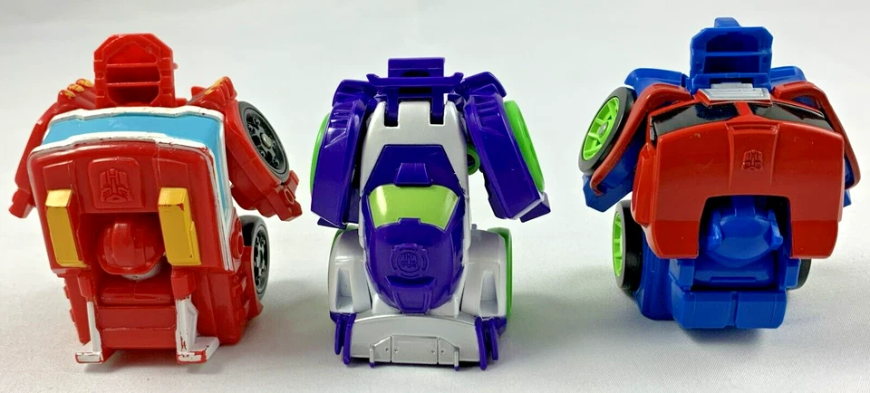 Transformers Rescue Bots Flip Racers 3 Stück Blurr Optimus Prime Heat Wave Figur - Bild 4 von 4