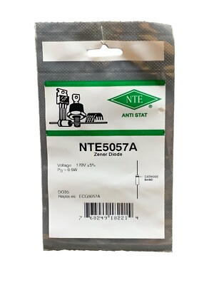 NTE5057A 170v Zener Diode DO35 Replaces ECG5057A