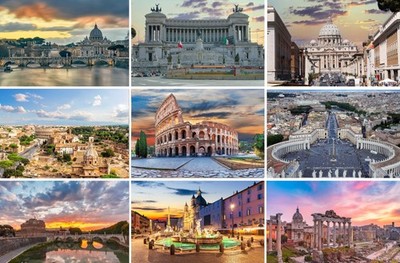 PostkartenSet Rom / Italien  9 Grußkarten / Karten / Ansichtskarten