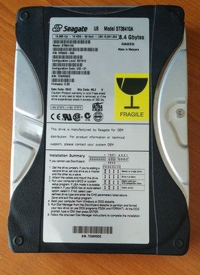 Seagate ST38410A Hard Drive 5400RPM 8.4GB IDE 3.5 USED