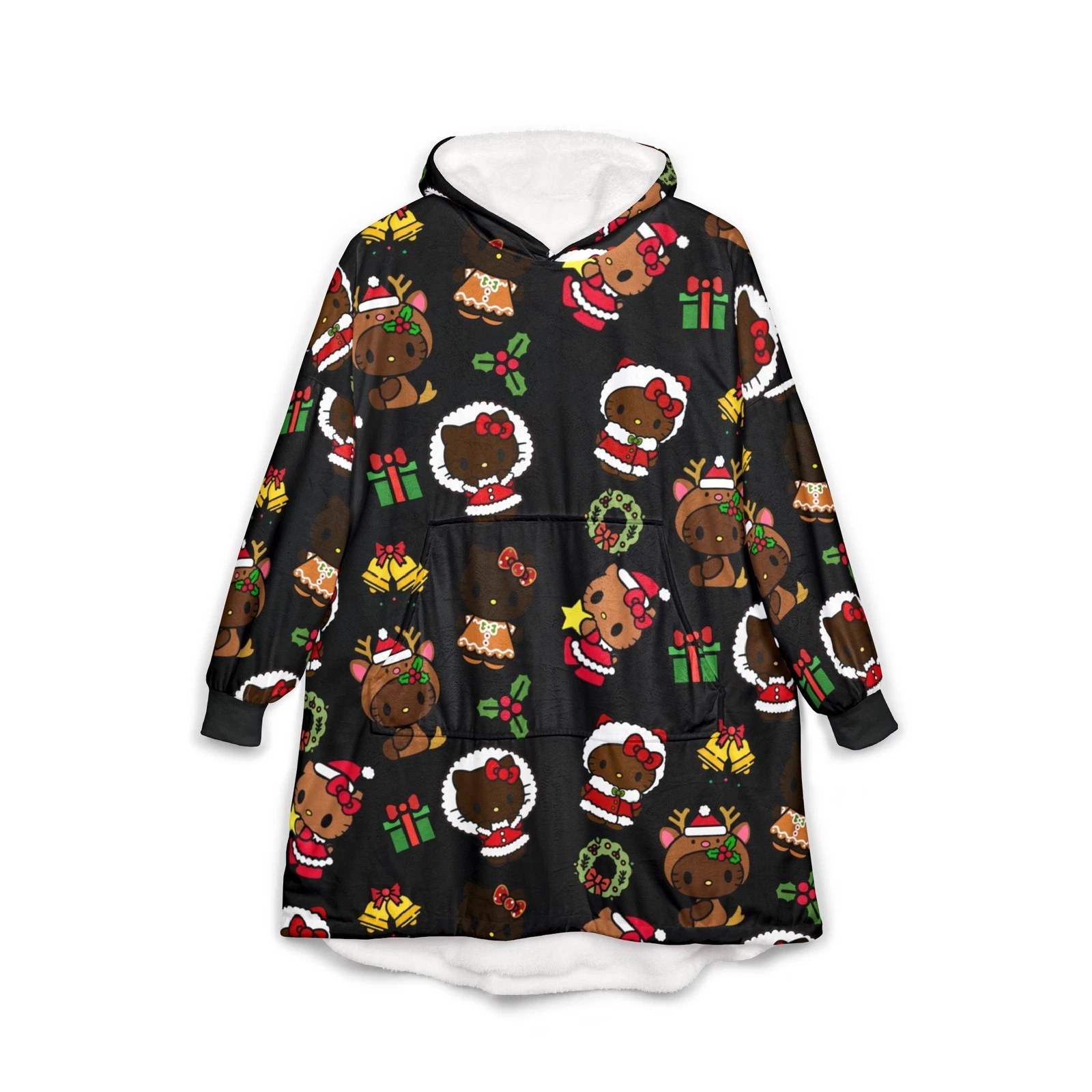 Holly Jolly Hello Blanket Hoodie