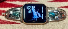 Native American Sterling Silver modified to fit all Apple Watches watch band vtg