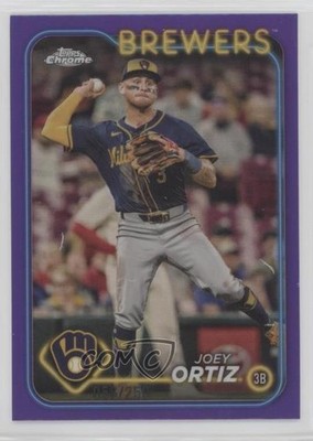 2024 Topps Chrome Update Purple Refractor 55/250 Joey Ortiz #USC156 2k3