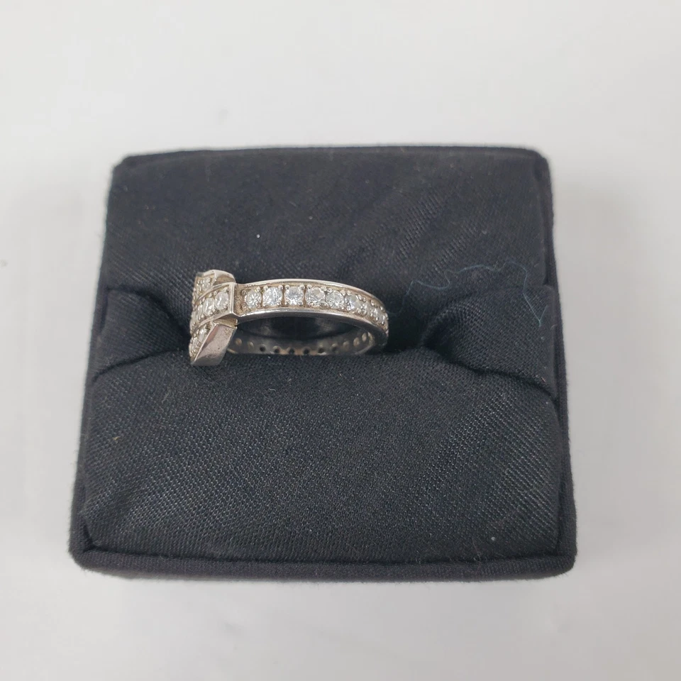 Harley-Davidson Women's Ring Silver Bling Bar & Shield Band HDR0159 Size 8 - Image 3 of 4