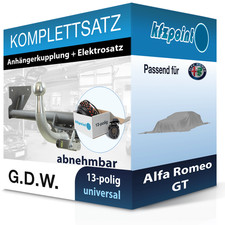 Für Alfa Romeo GT 03- G.D.W. Anhängerkupplung abnehmbar + 13polig E-Satz neu