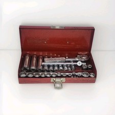 Armstrong 14 Socket Set Partial 18 - 916 Proto Red Box Ratchet Breaker Armstrong 14 Socket Set Partial 18 - 916 Proto Red Box Ratchet Breaker