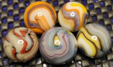 .80"-.68" JABO/D.A.S. MARBLES LOT  GLASS TOYS MINT-/NM-