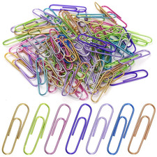 150 Pcs 2 Inch Colored Large Paper Clips for Office Document School Supplies