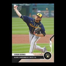 Corbin Burnes - 2020 MLB Topps Now Card 235 - Print Run: 239 Milwaukee Brewers