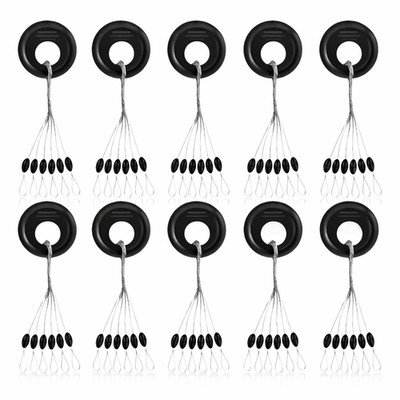 Schnurstopper Set Angeln Gummiperlen Vorteilspack  20 Ringe 120 Stopper pose