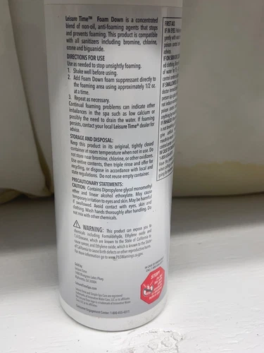 Leisure Time Spa Foam Down Defoamer