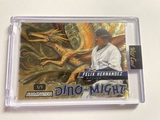 Felix Hernandez 2024 Wild Card Dino-Might Baseball Gold Vinyl #d 1/1 Mariners