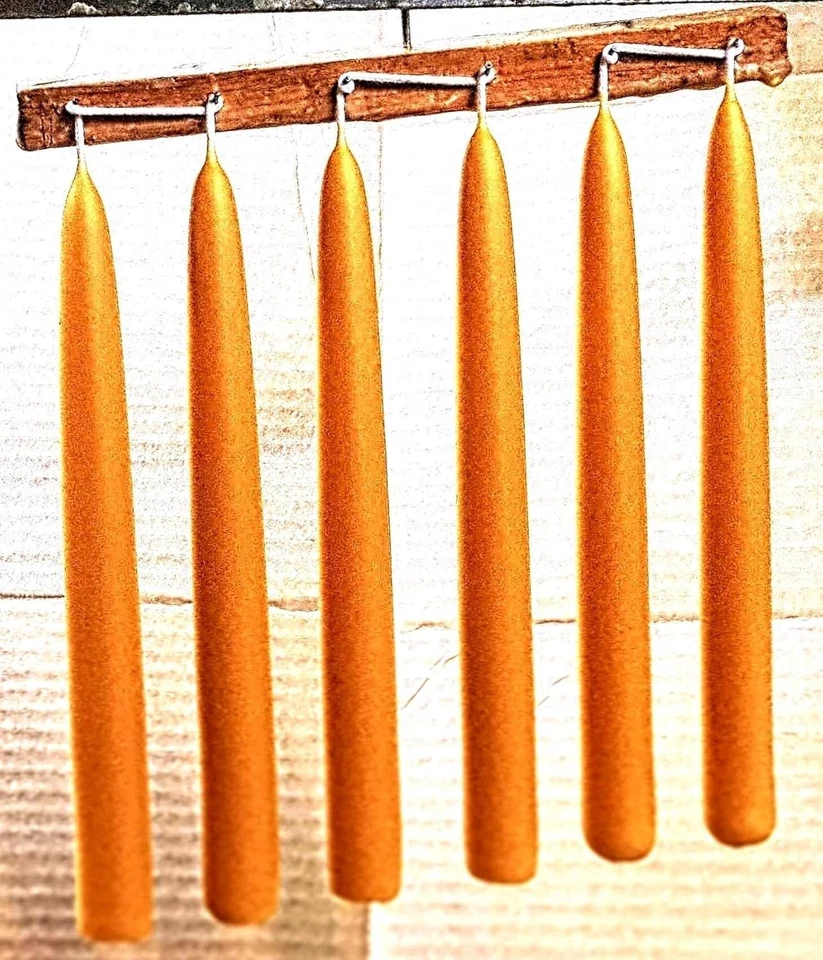 3 pares de conos de cera de abejas de 12 x 7/8 pulgadas (6 velas) - con DOS luces de té GRATIS Foto 3 de 3