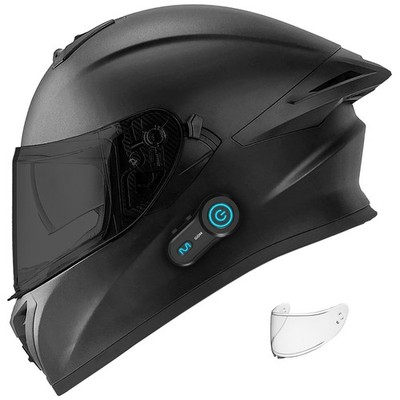 GDM GHOST HYPERSONIC Full Face Intercom Bluetooth Motorcycle Helmet Matte Black