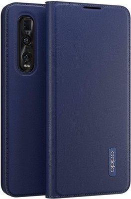 Oppo Protective Case Bookcover für Oppo Find X2 Pro dunkelblau