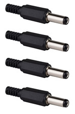 4-Pack 2.1mm x 5.5mm x 14mm DC Barrel Power Plug Connector