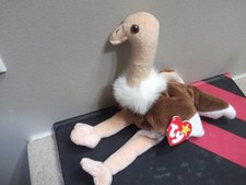 Vintage Retired TY Beanie BABY STRETCH THE OSTRICH 1997 Original W/ MINT Tags