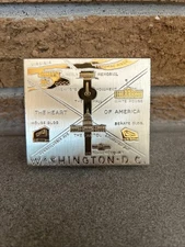 Vintage Souvenir Powder Compact Washington D.C.  Metal With Original Packaging