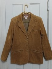 Vintage Country Craft Tan Western Corduroy Jacket Blazer Sz M 13/14 Pioneer A7