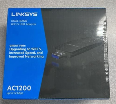 Linksys WUSB6300 Dual-Band AC1200 Wireless USB 3.0 Adapter Black