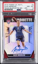 2015 PANINI U.S. NAT TEAM BOX SILO SIGNATURES JSY #2 ALEX MORGAN #/25 PSA 8 AUTO