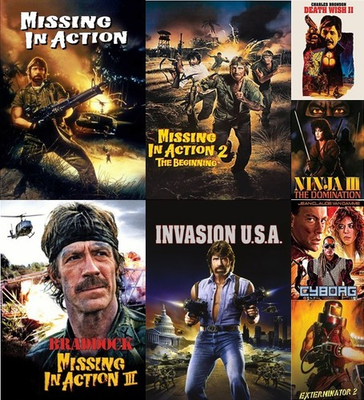 #ad Chuck Norris 4 Film DVD Set: Missing in Action 1 3 Invasion USA Bonus Movies $14.99