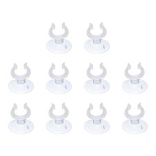 10Pcs Aquarium Suction Cups for 0.7" Fish Tank, 17x30mm, Clear